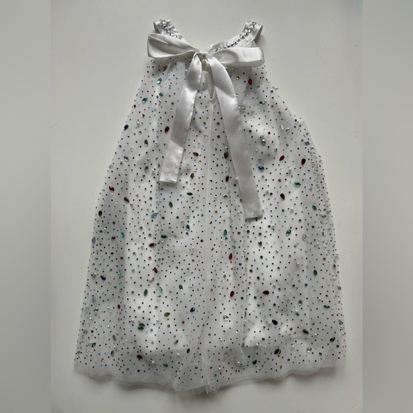 Lola + the Boys Girls Rainbow Crystal Gem Dress - Size 4 - Picture 6 of 16